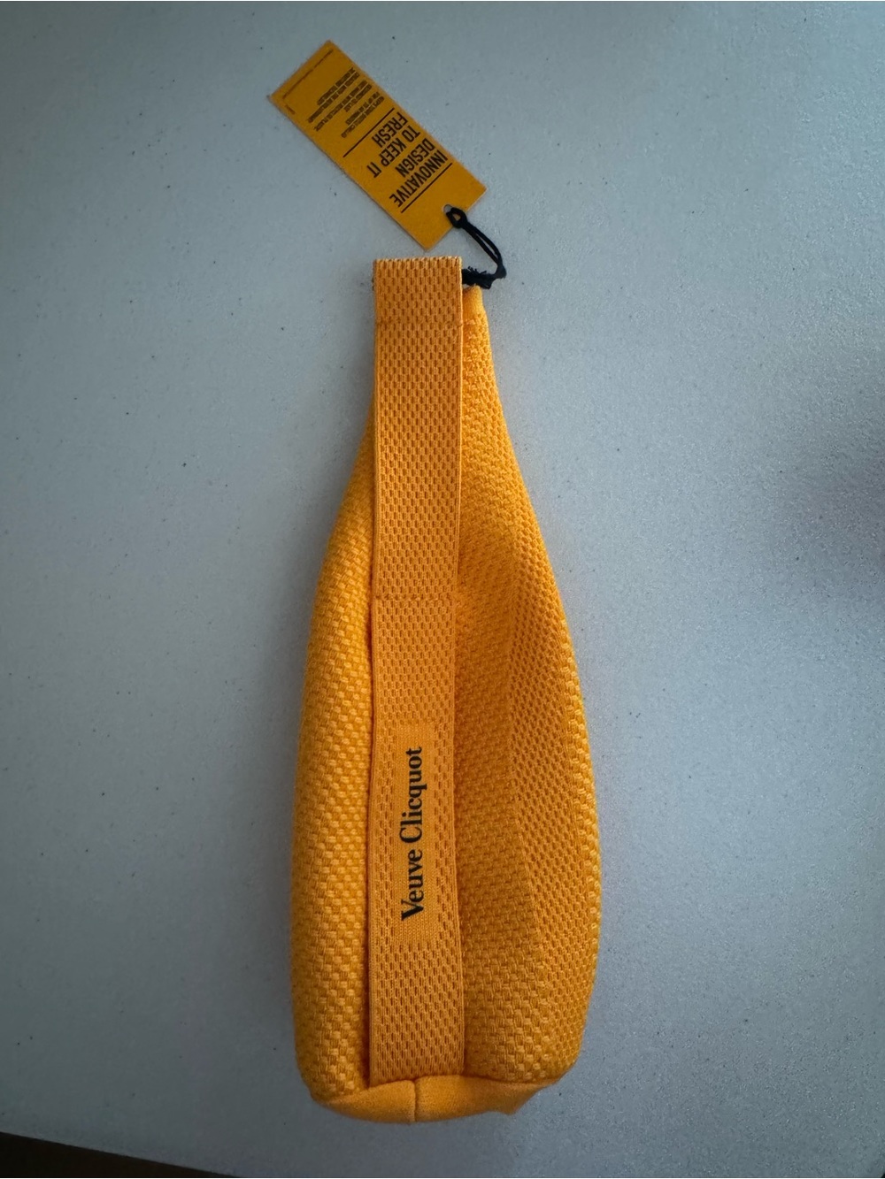 Veuve Clicquot Branded Yellow Bottle Sleeve new never used cold